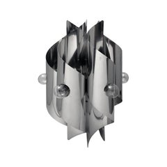 1970s Italian Six-Light Vertical Twisted Pendant Chandelier