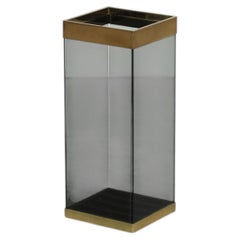 1970s Italian Smoked Glass Umbrella Stand by Umberto Mascagni