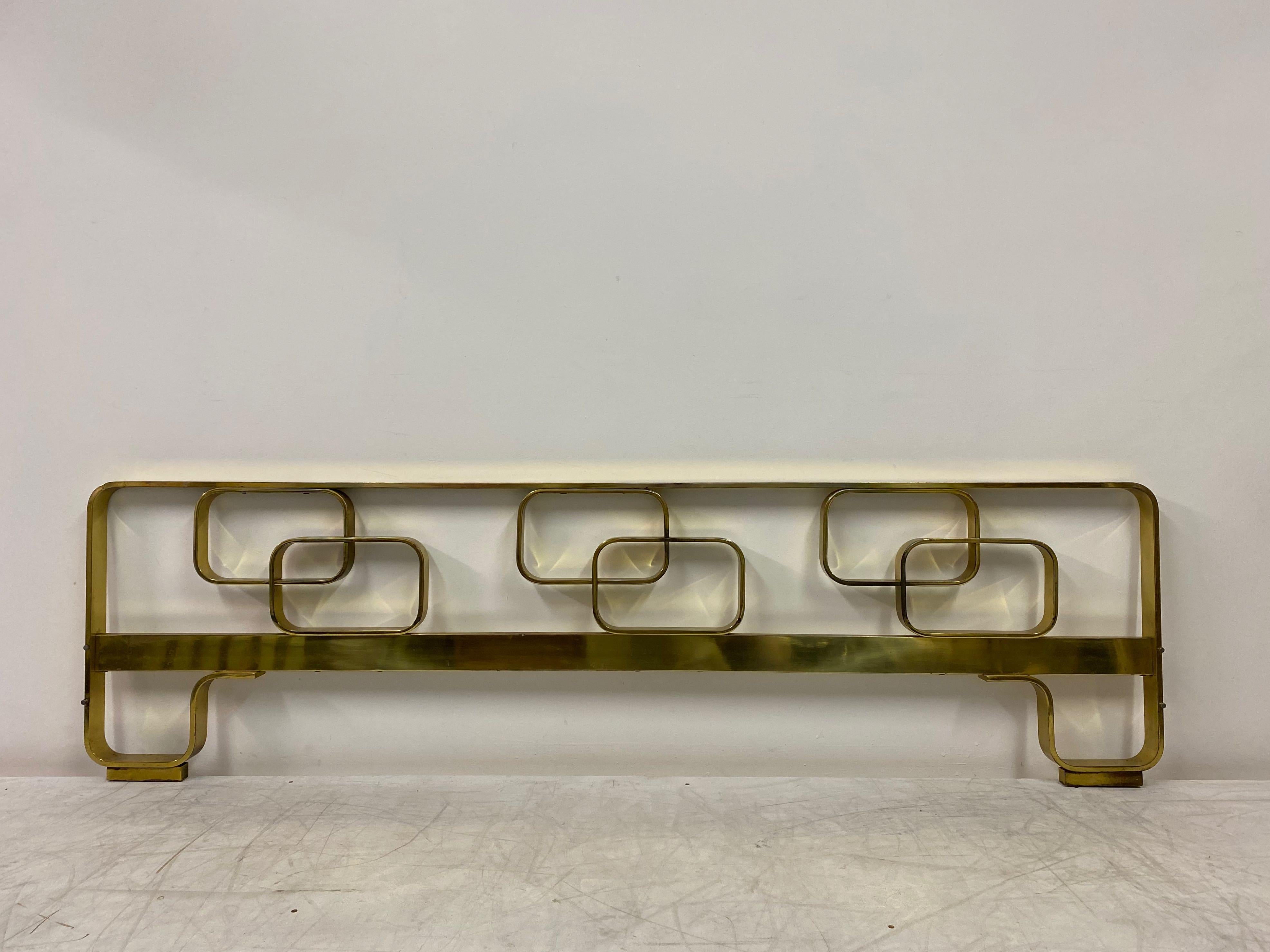 20th Century 1970s Italian Solid Brass Bed by Luciano Frigerio