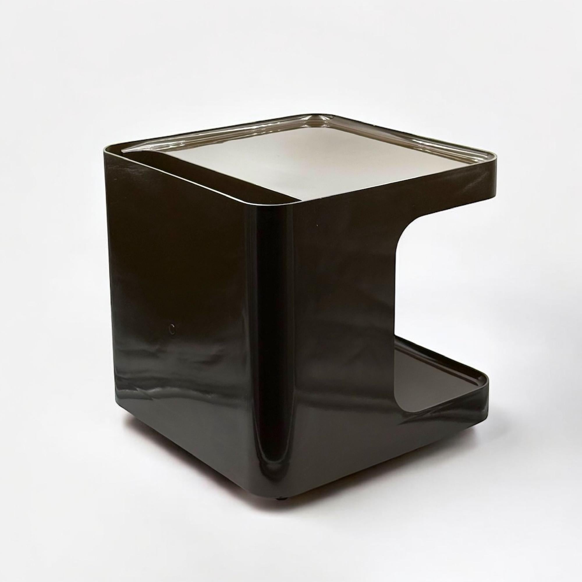 Carrello da bar degli anni '70 di Marcello Siard per Longato in resina marrone in vendita 8