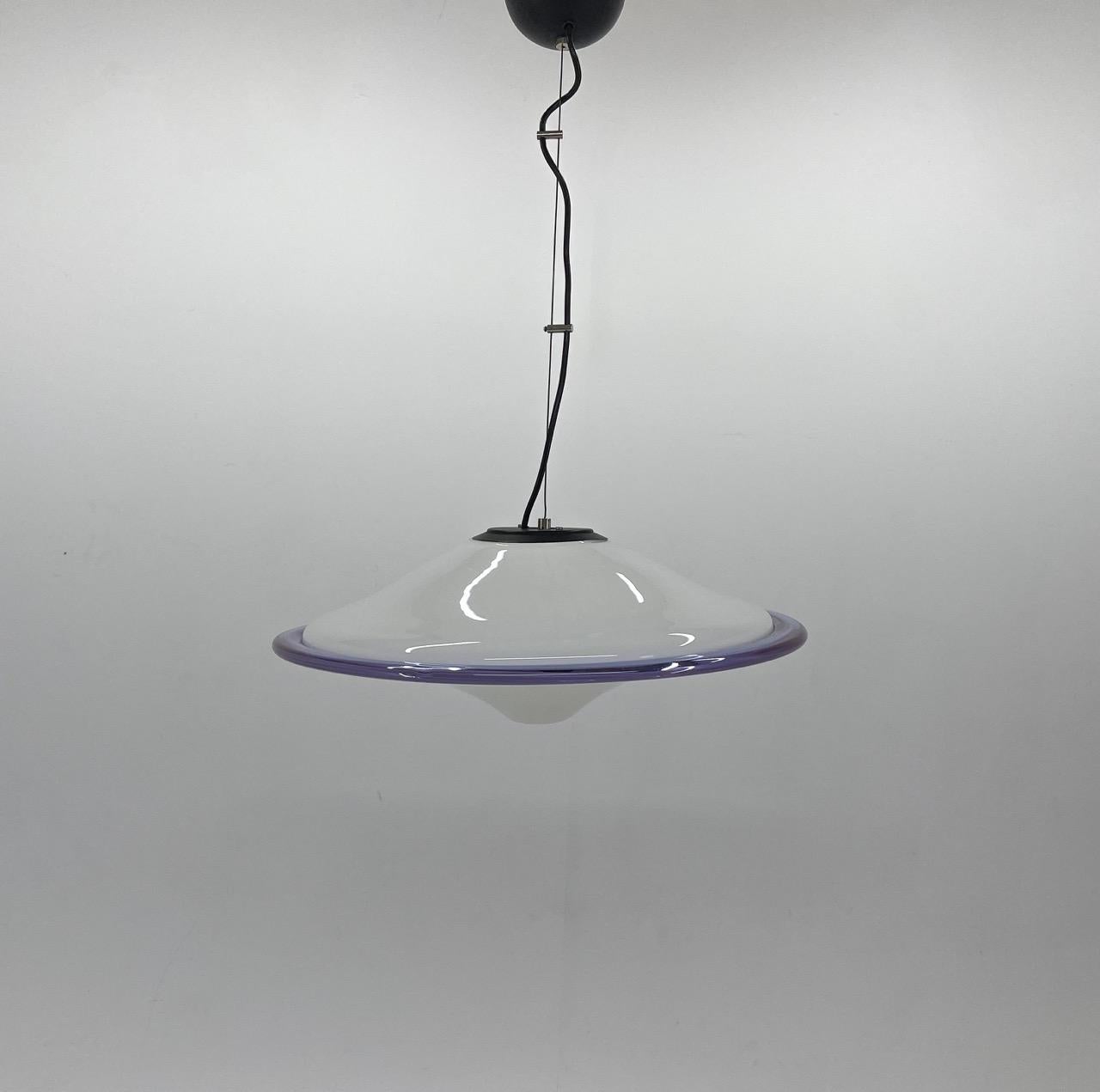 1970's Italian Space Age Murano Glass Pendant For Sale 1
