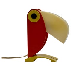 1970s Italian Space Age Toucan Table Lamp by Enea Ferrari in Plastic