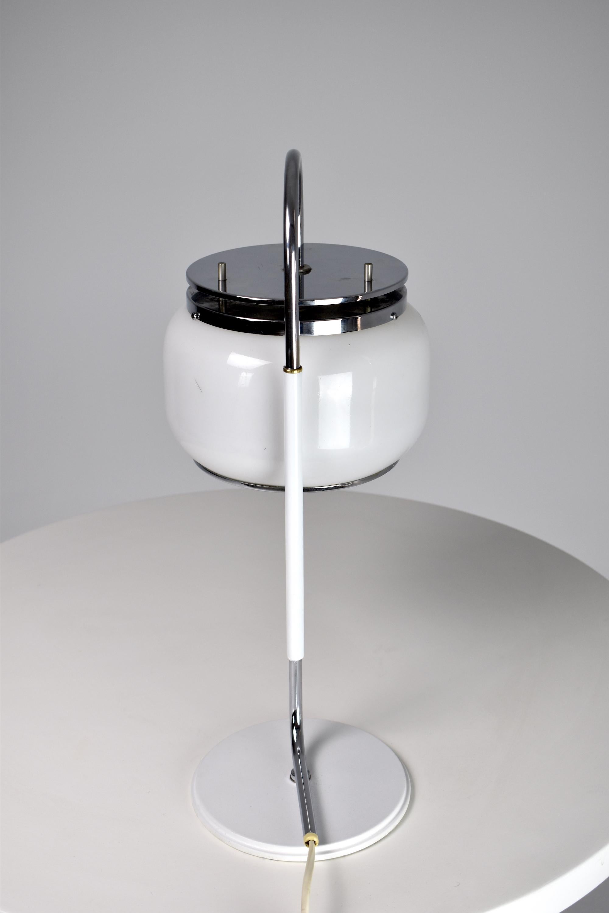 1970's Italian Stainless Steel Table Lamp 5