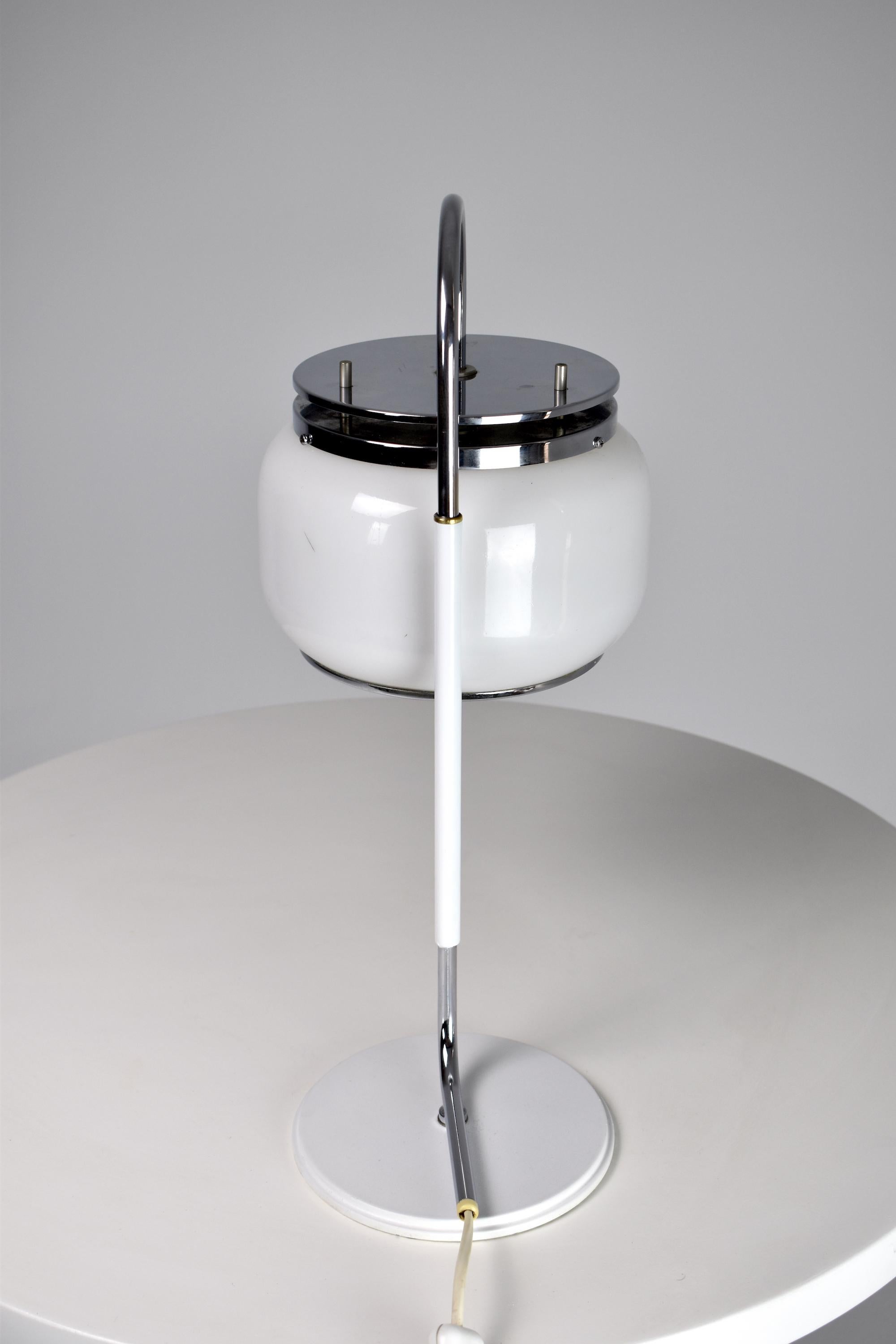 1970's Italian Stainless Steel Table Lamp 6