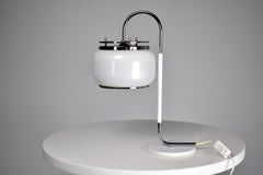 1970's Italian Stainless Steel Table Lamp