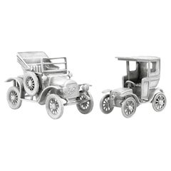 1970er Jahre Italienisch Sterling Silber Auto Modelle oder Tabelle Ornamente