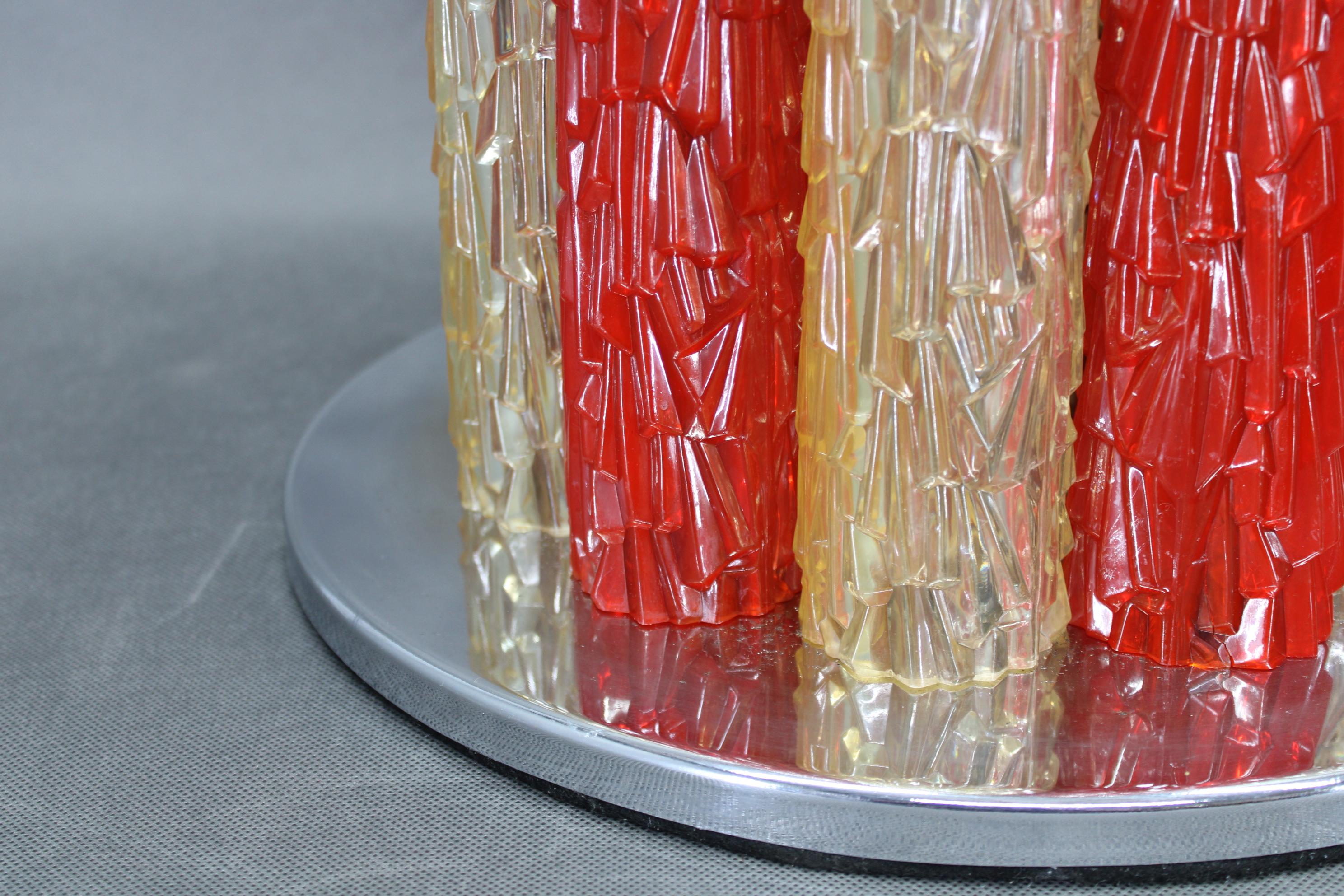 Chrome 1970s Italian Table Lamp For Sale