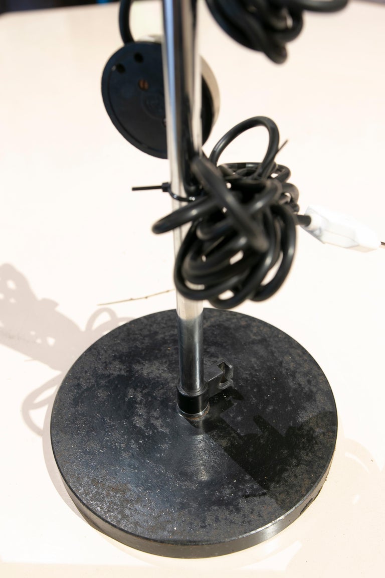 1970s Italian Table Lamp in Steel and Iron For Sale at 1stDibs