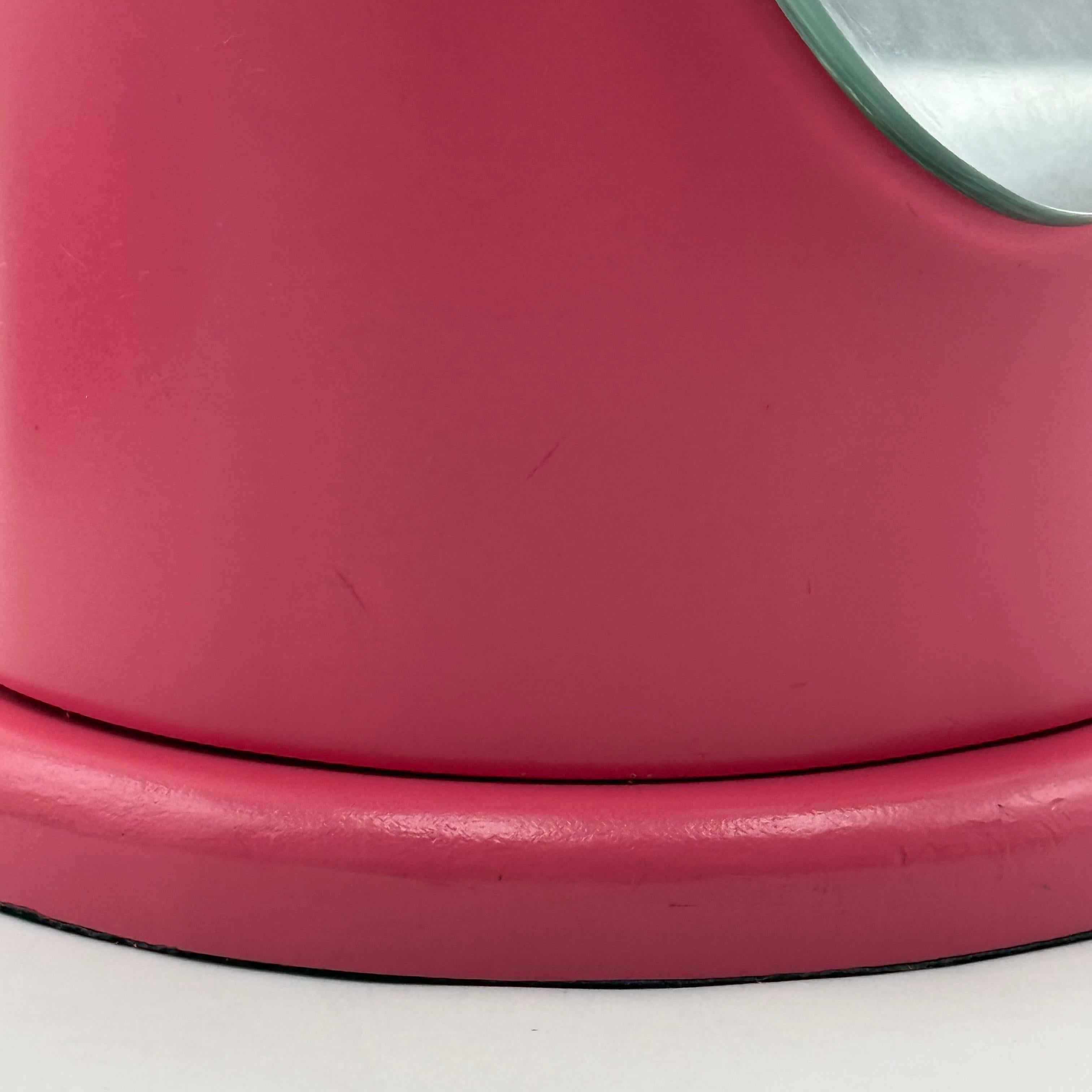 Miroir de table italien des années 1970 en plastique fuchsia et verre Pop Style en vente 5