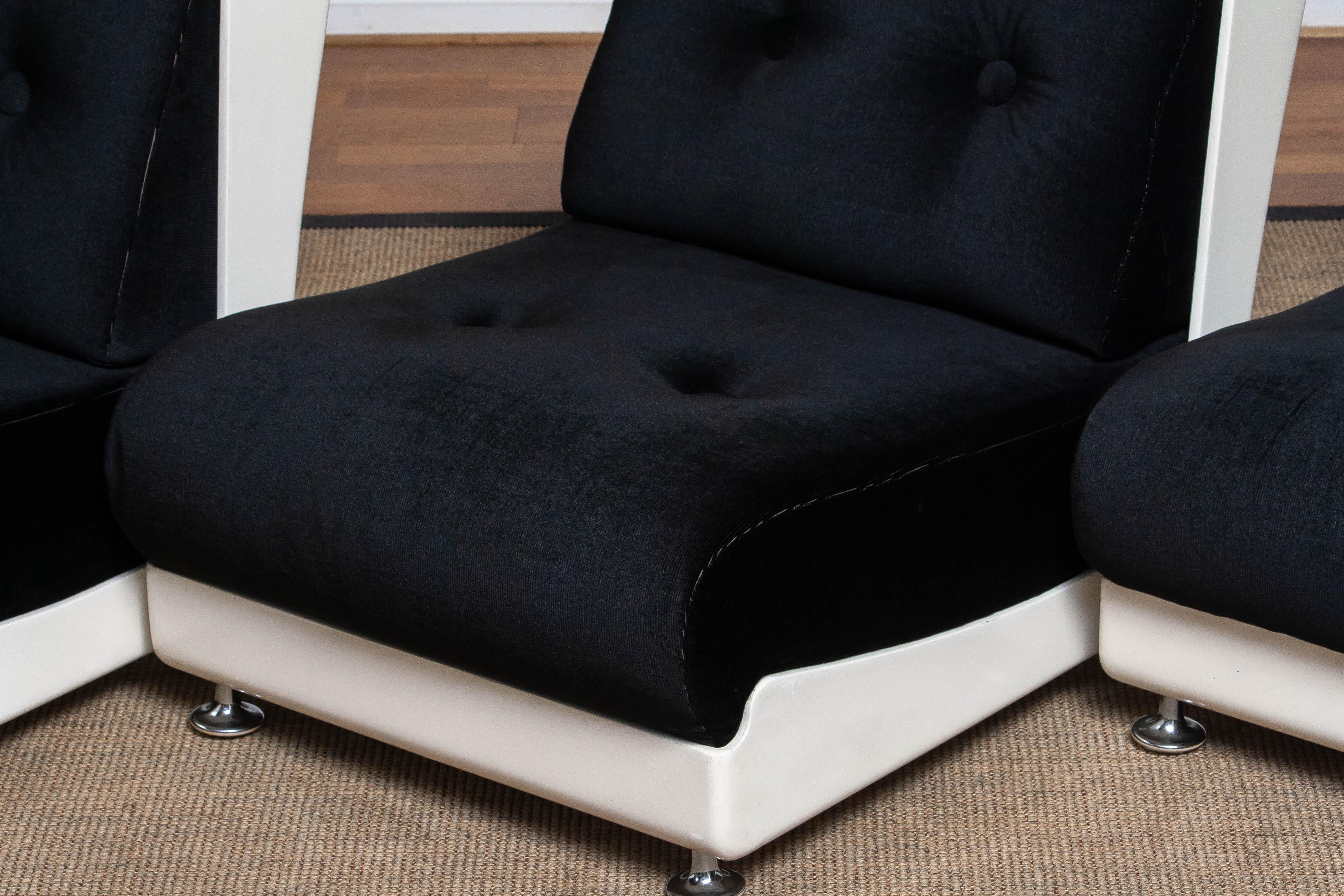 1970's Italian Three Roche Bobois Lounge Easy Chairs Designed by Mario Bellini 7