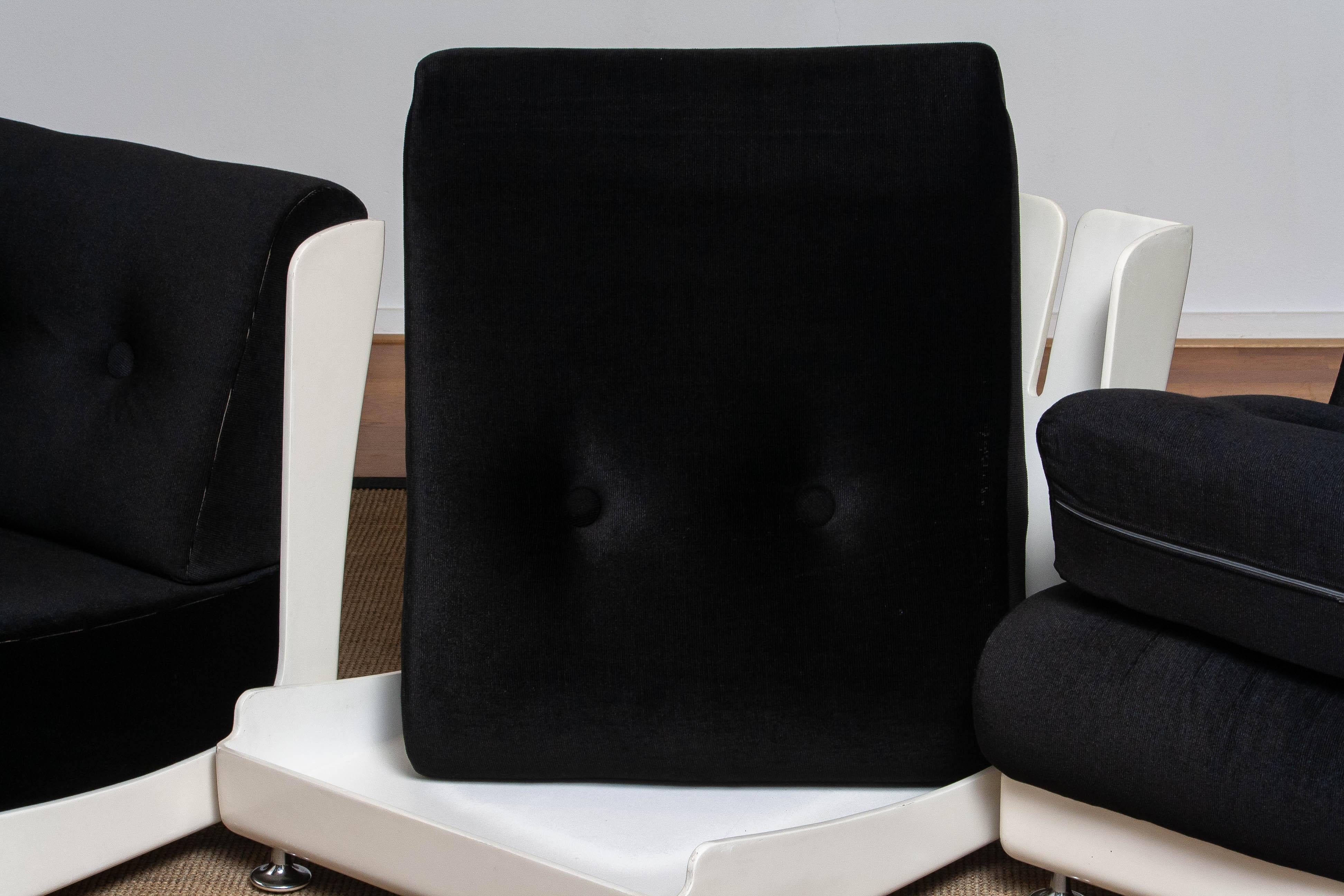 1970's Italian Three Roche Bobois Lounge Easy Chairs Designed by Mario Bellini 8