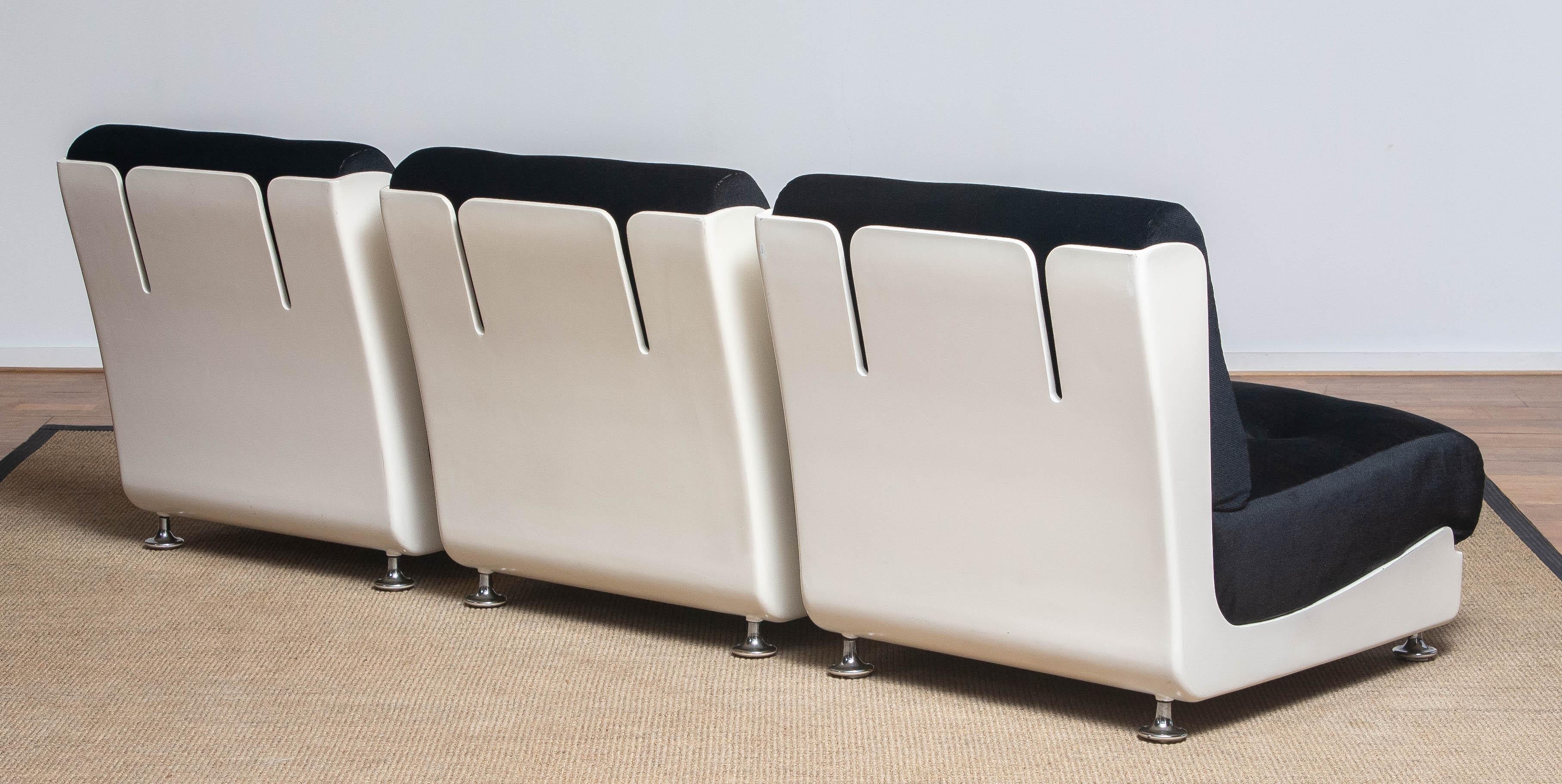 1970's Italian Three Roche Bobois Lounge Easy Chairs Designed by Mario Bellini 2