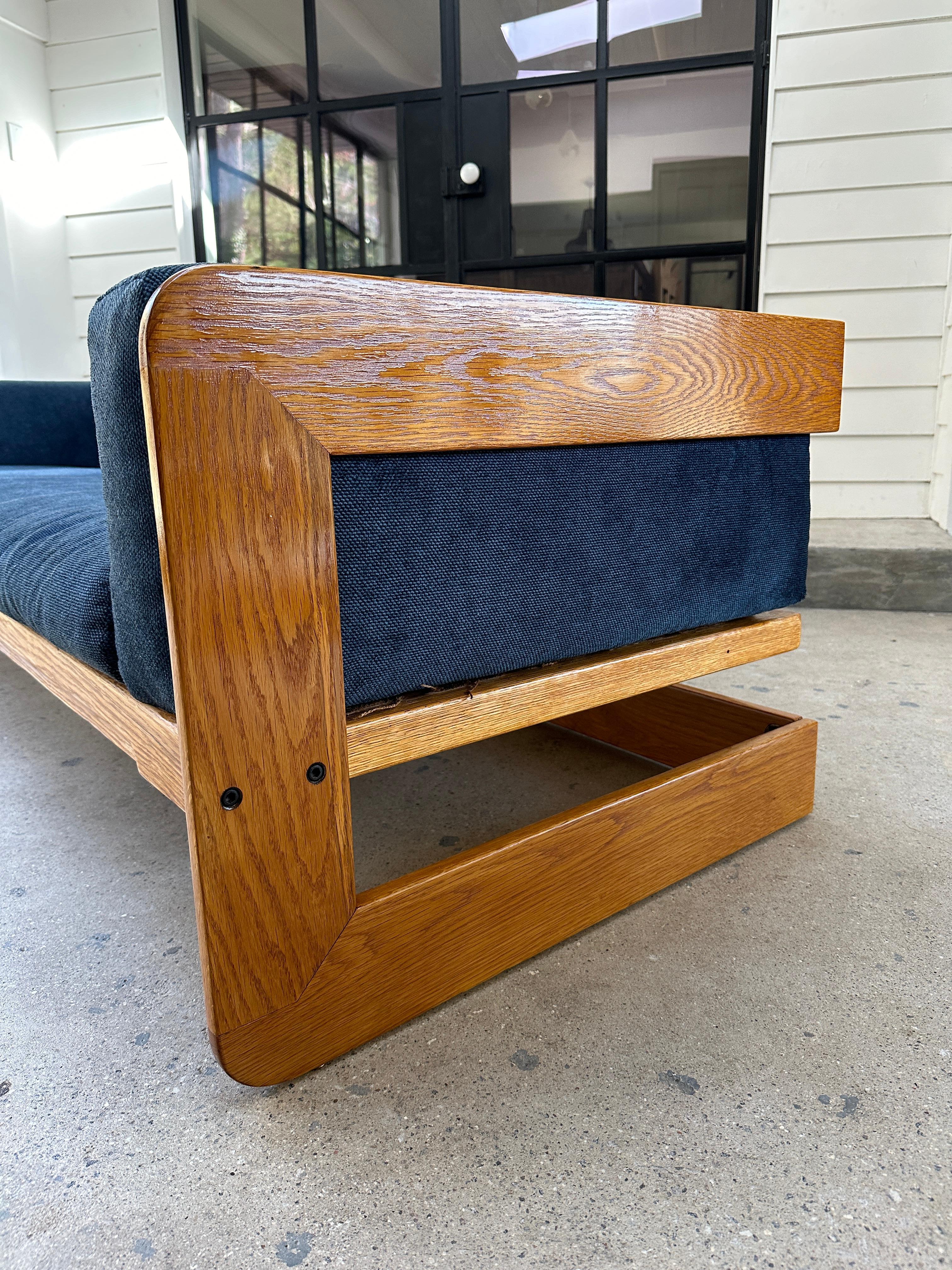 Velvet 1970s Italian three seater sofa by Giuseppe Raimondi for Stendig