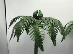 Italian Tole Palm Tree Sculptures, Pair, 1970s