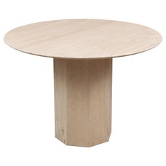 1970's Italian Travertine Center or Dining Table