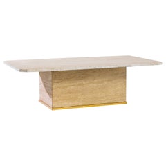 1970s Italian Travertine Coffee Table