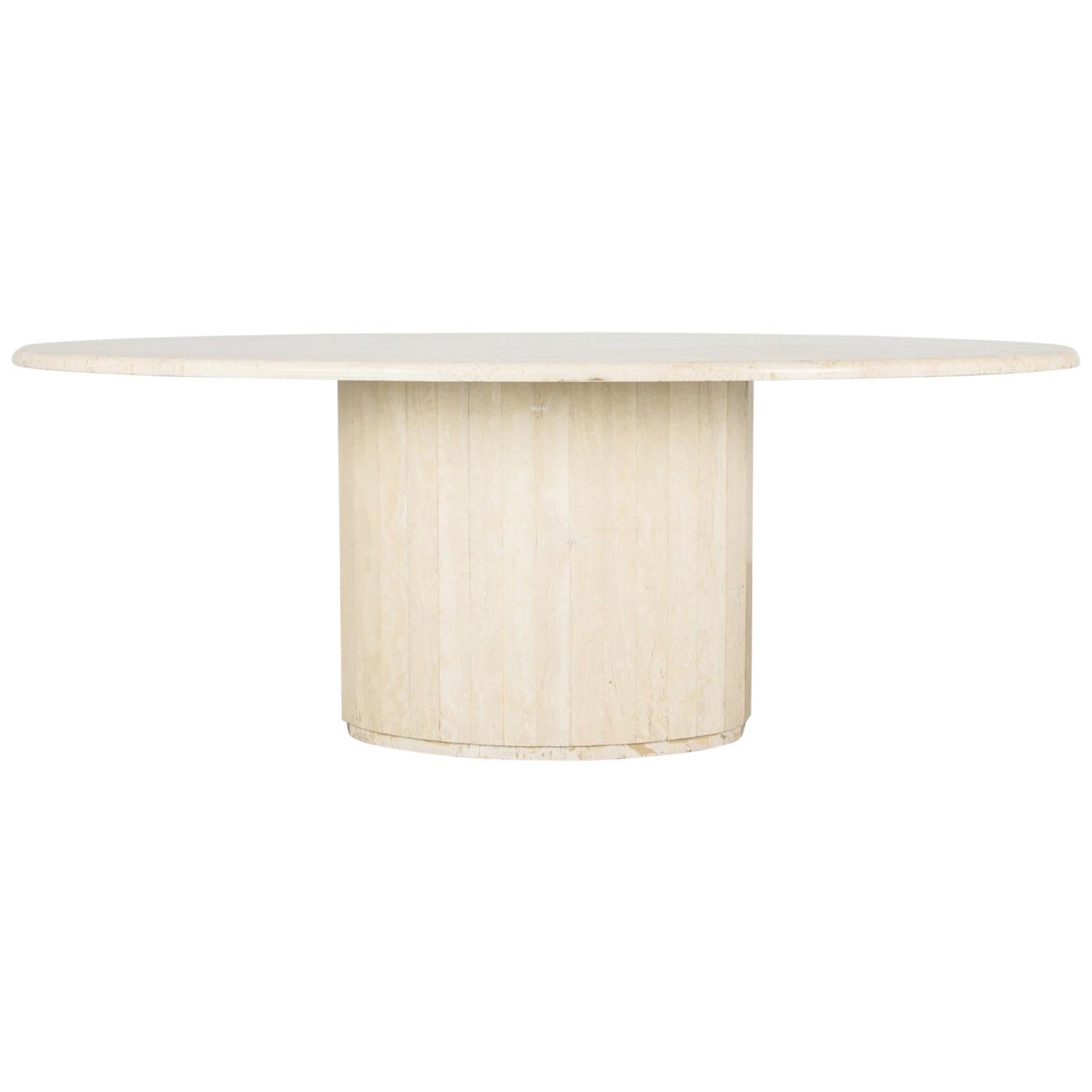 1970s Italian Travertine Dining Table