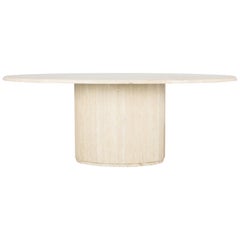 1970s Italian Travertine Dining Table