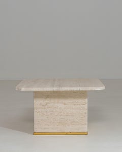 1970s Italian Travertine Side Table