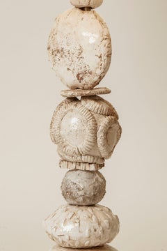 1970's Italian Unique Pottery Lamp & Shade