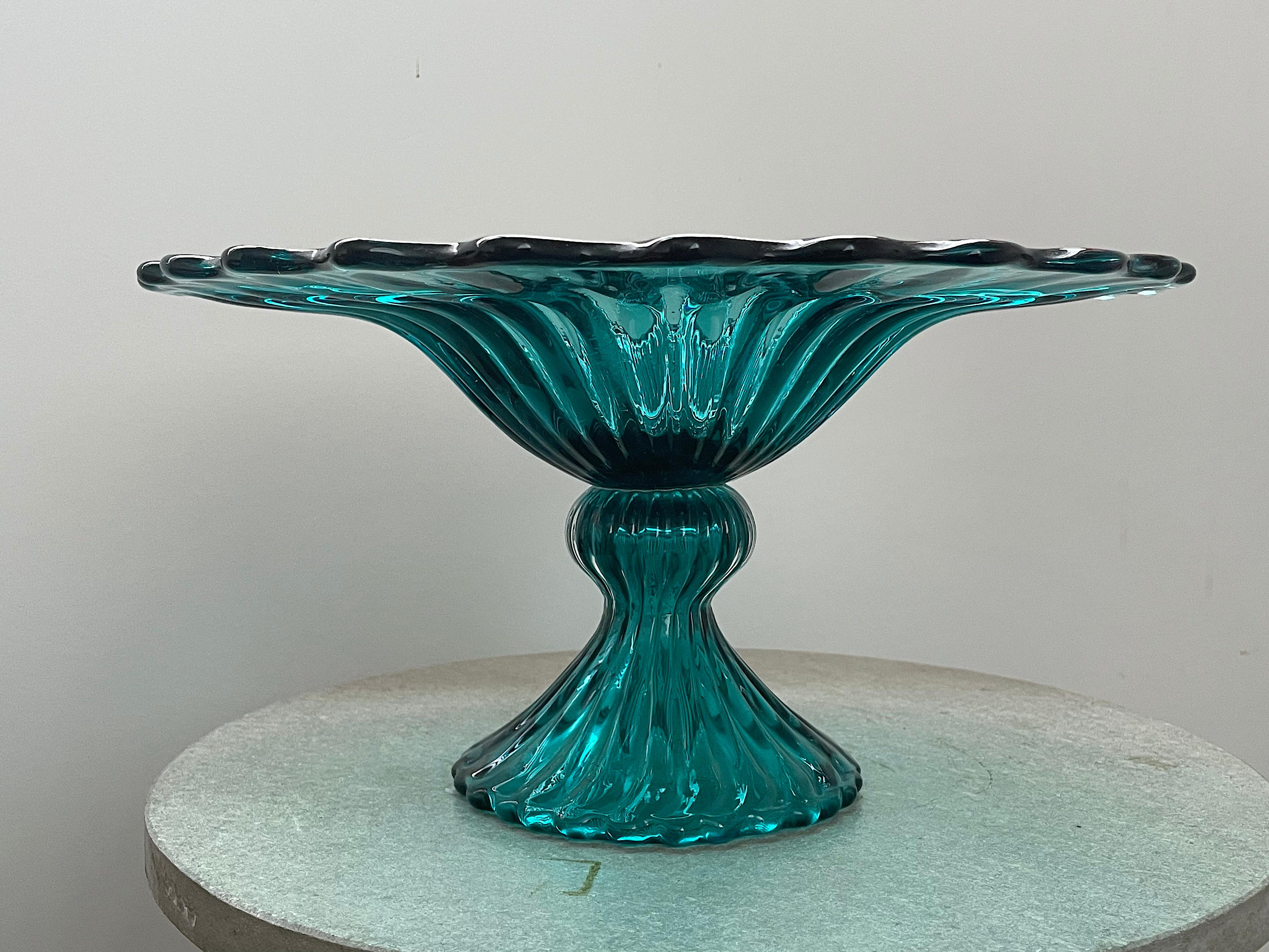 Murano Glass 1970's Italian Venetian Glass Centerpiece For Sale