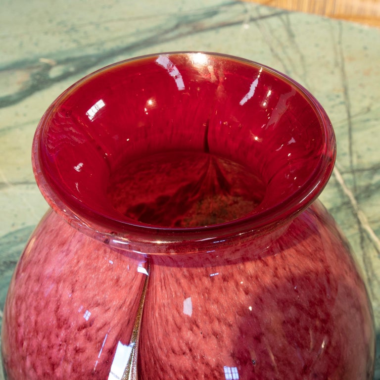 1970s Italian Venetian Murano Coloured Glass Vase Urn For Sale 1