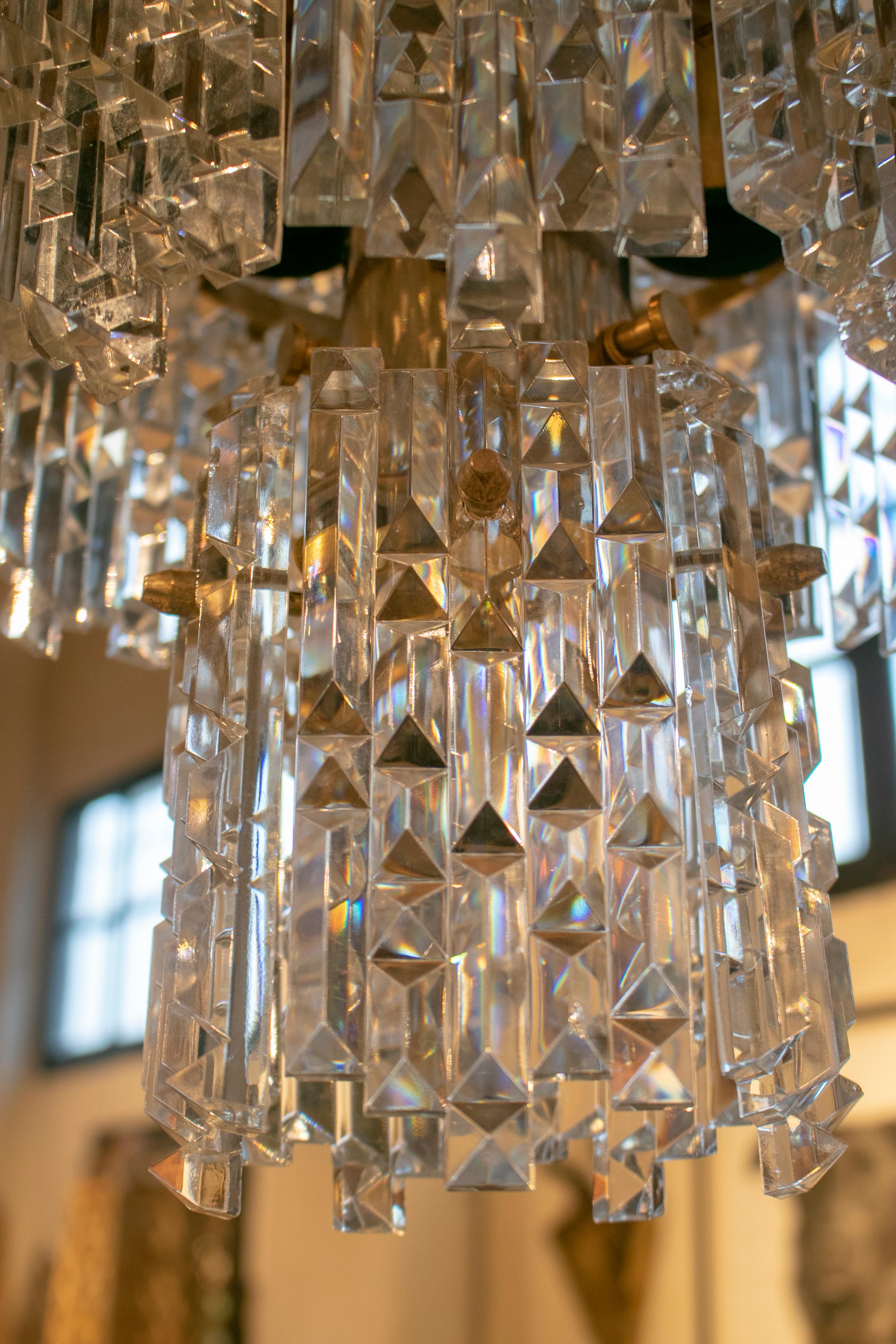 1970s Italian Venetian Murano Glass Ceiling Lamp 1
