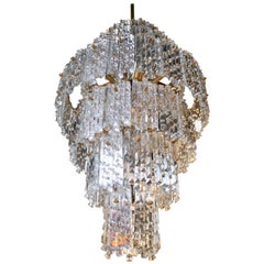 Vintage 1970s Italian Venetian Murano Glass Ceiling Lamp