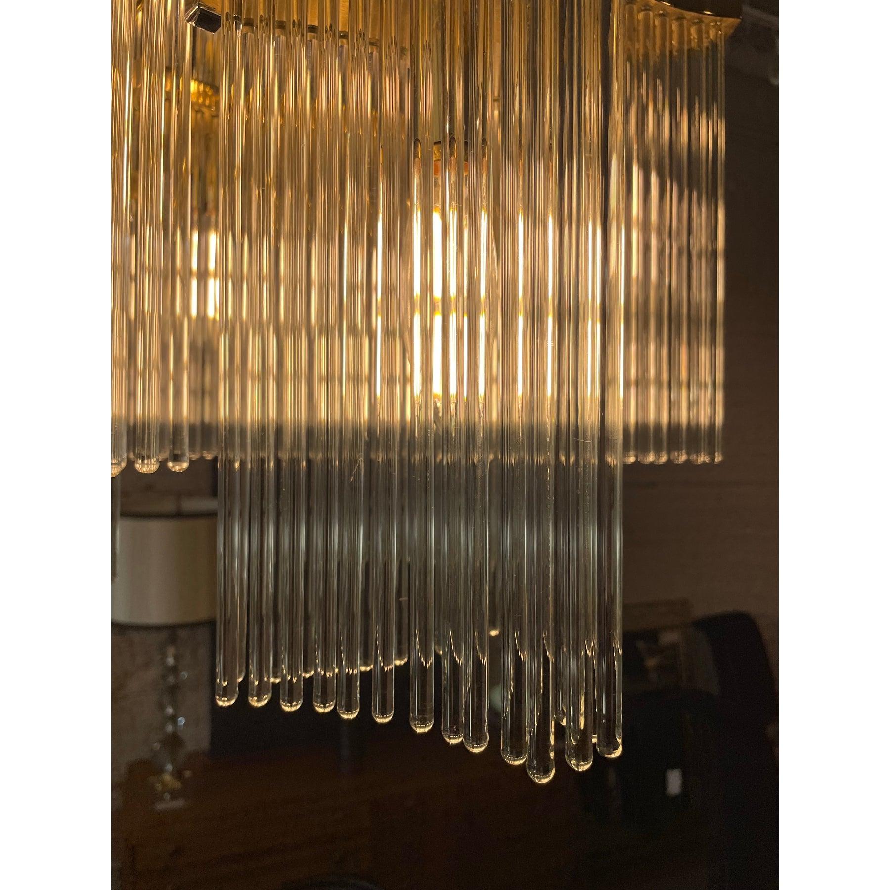My new favorite chandelier. It’s all the right things: modern, art deco, masculine, feminine, bold, delicate….I can go on. It’s also a wonderful source of light with 12 sockets! In excellent condition with all of the original glass rods. This is