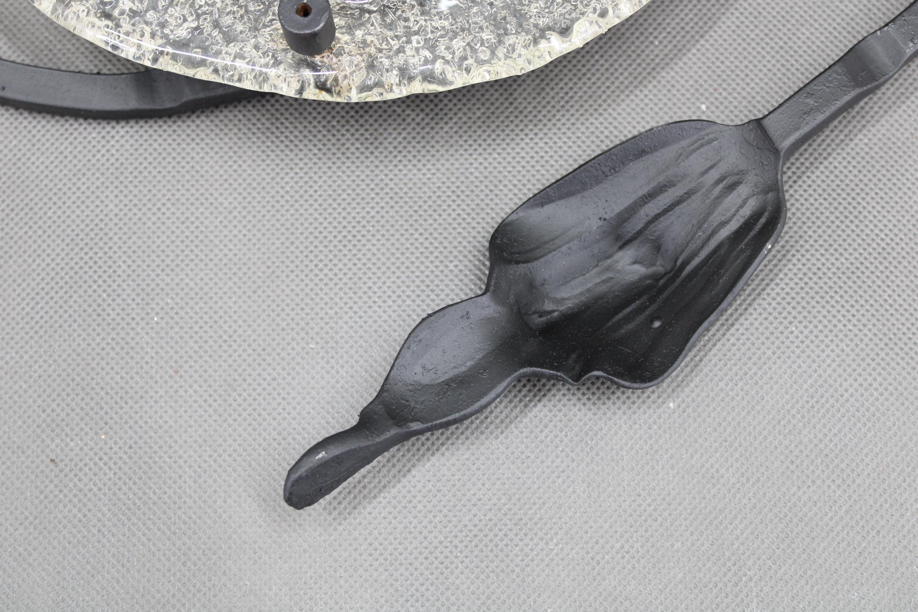1970s Italian Wall Sculpture With Glass Shade For Sale 2