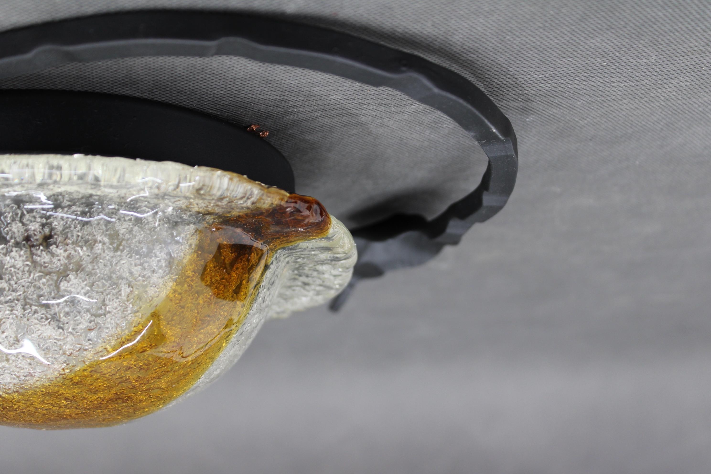 1970s Italian Wall Sculpture With Glass Shade For Sale 3