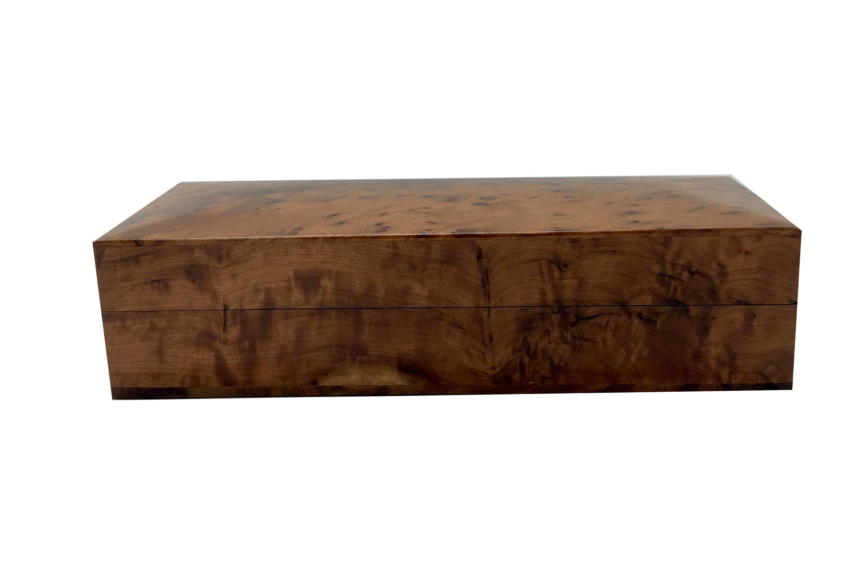 Late 20th Century 1970s Italian Walnut Briar Box