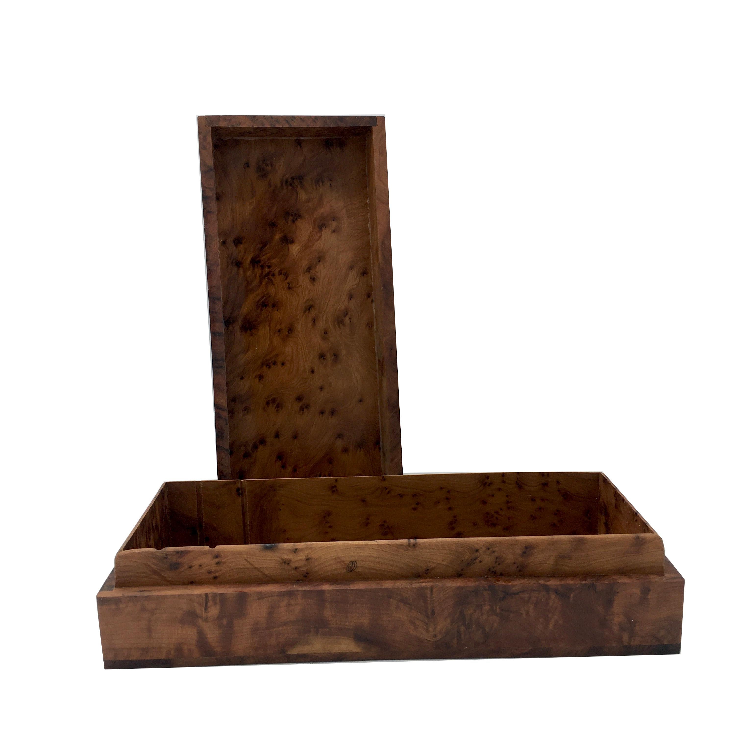 1970s Italian Walnut Briar Box 1