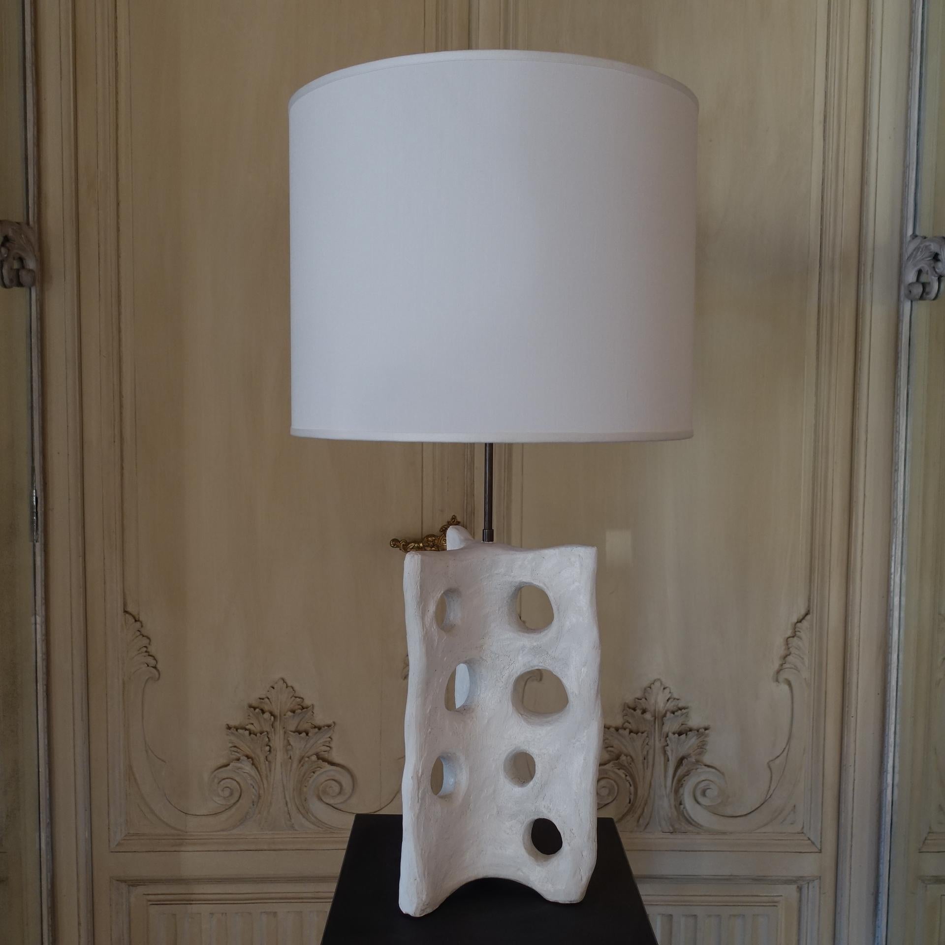 1970's Italian White Ceramic Table Lamp 5