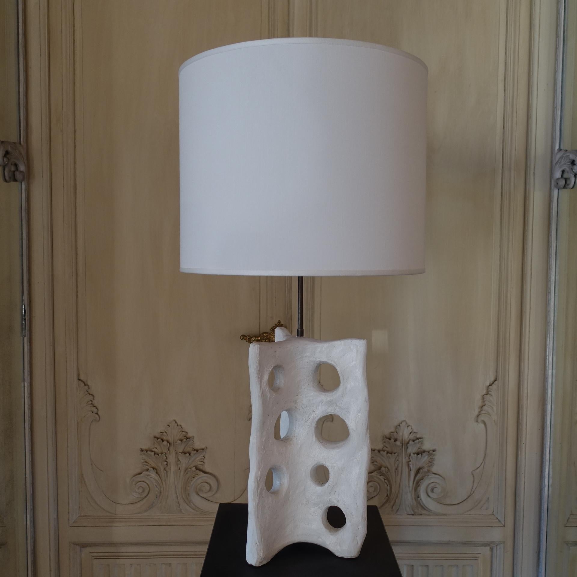 1970's Italian White Ceramic Table Lamp 7
