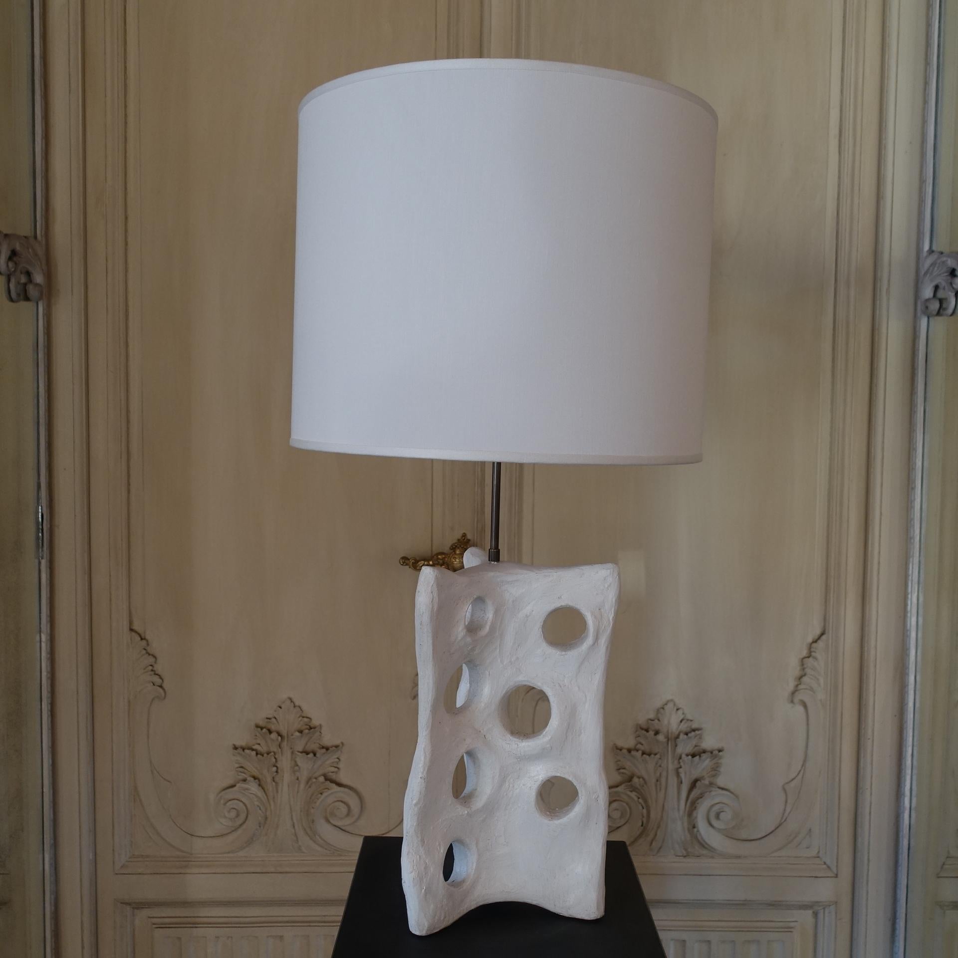 Late 20th Century 1970's Italian White Ceramic Table Lamp