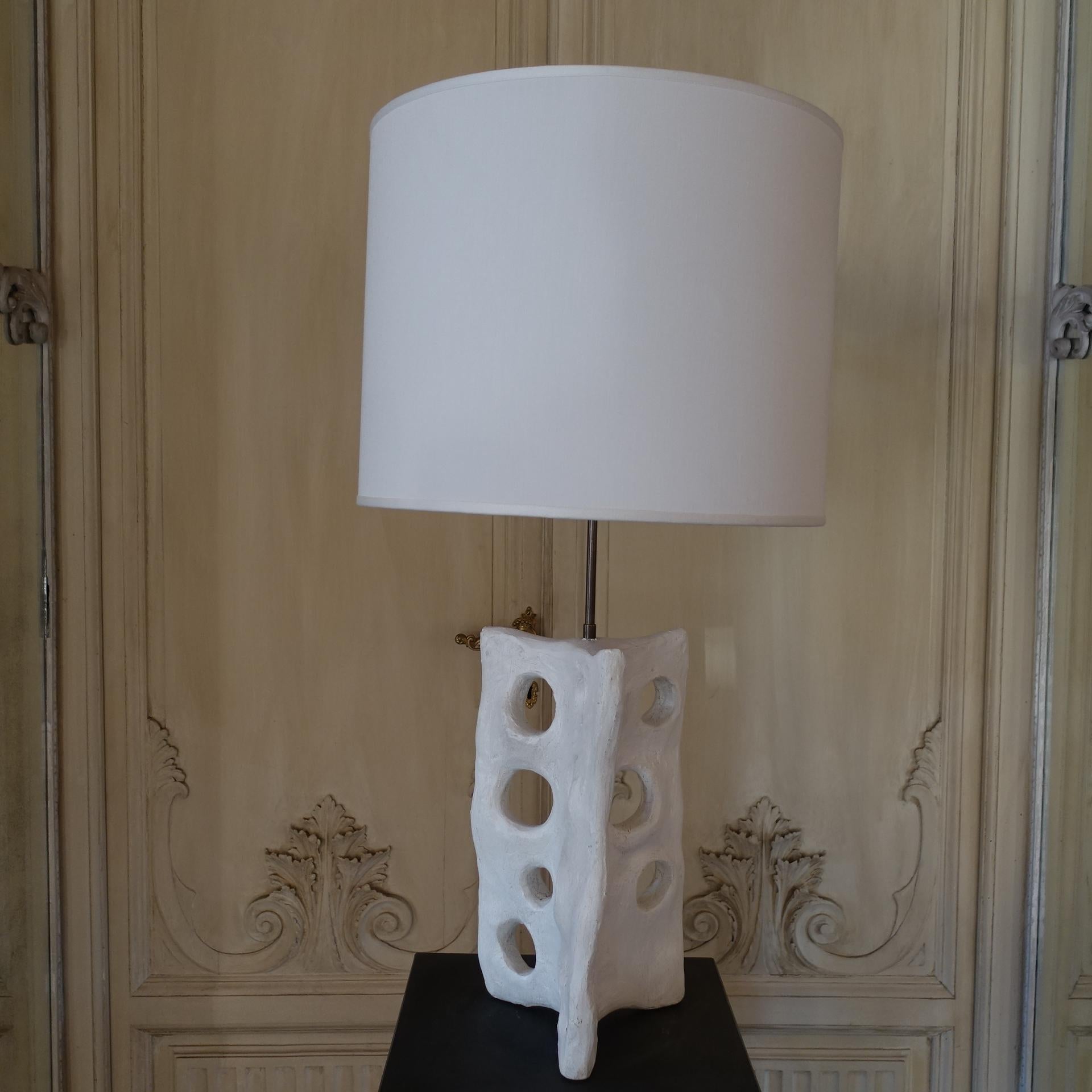 1970's Italian White Ceramic Table Lamp 1