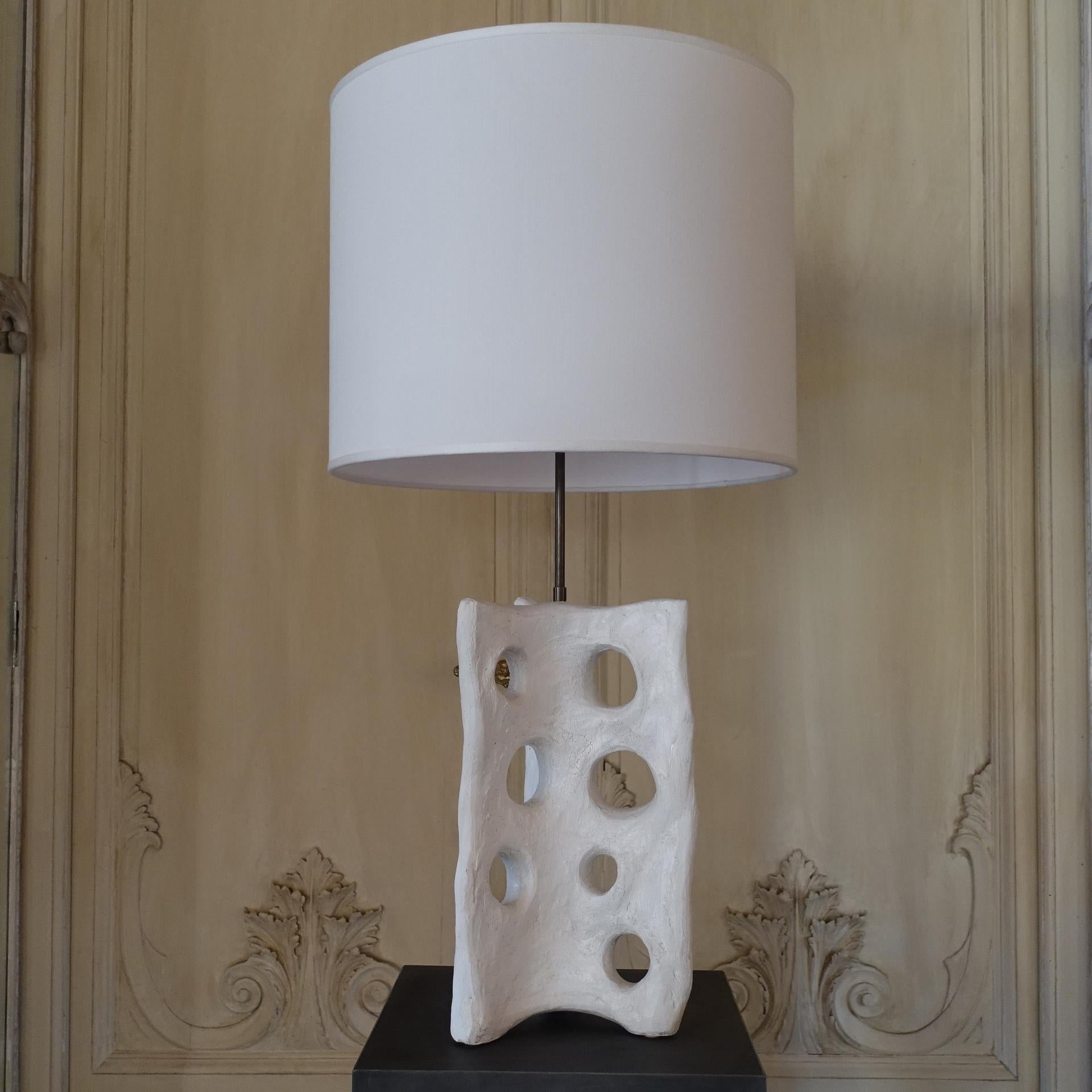 1970's Italian White Ceramic Table Lamp 3
