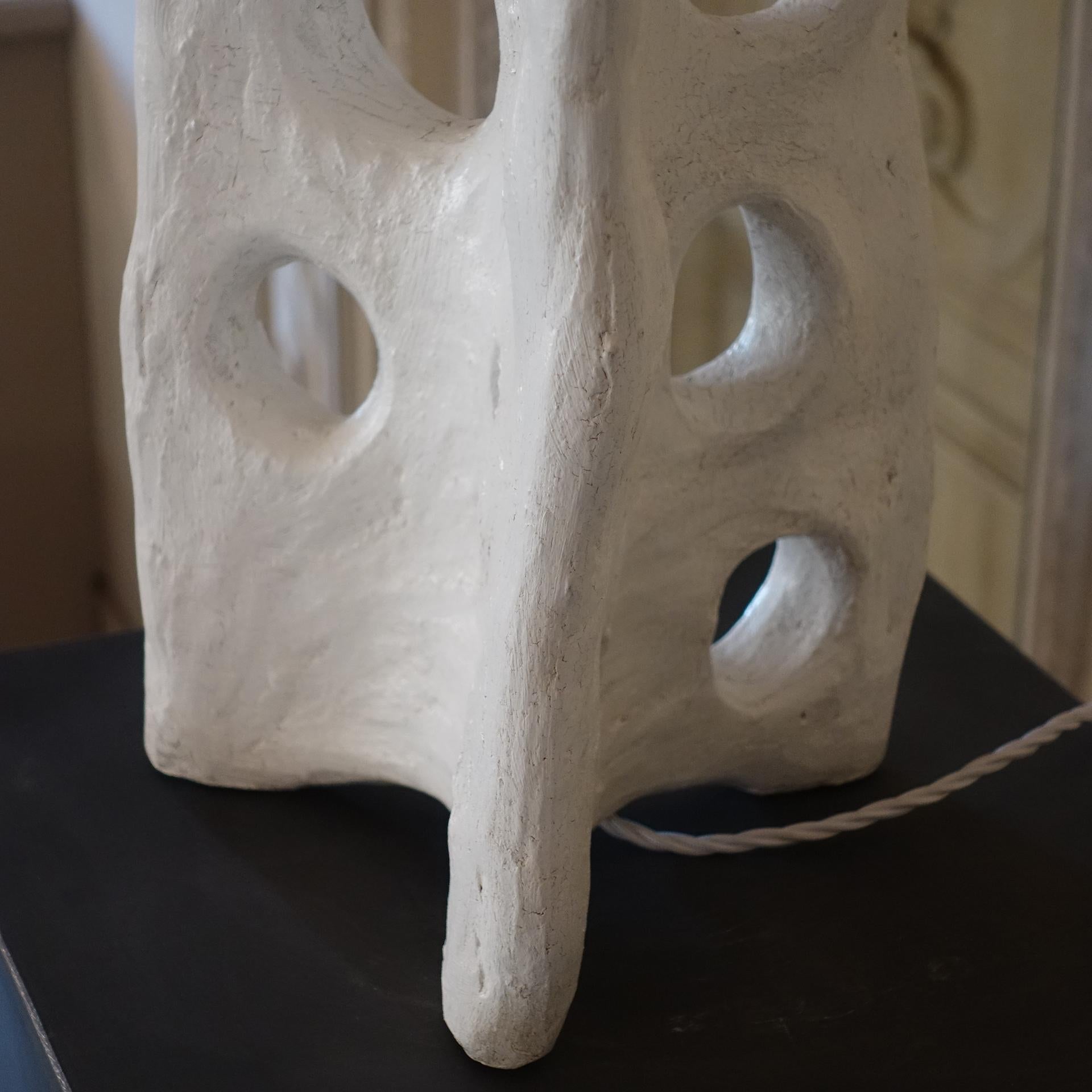1970's Italian White Ceramic Table Lamp 4