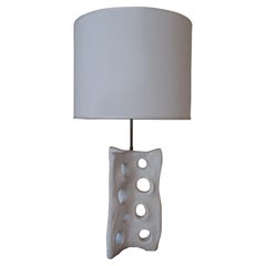 1970
s Italian White Ceramic Table Lamp