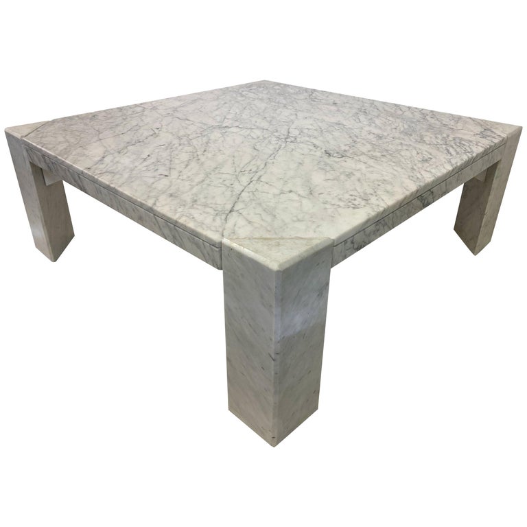 1970s Italian White Marble Coffee Table For Sale At 1stdibs