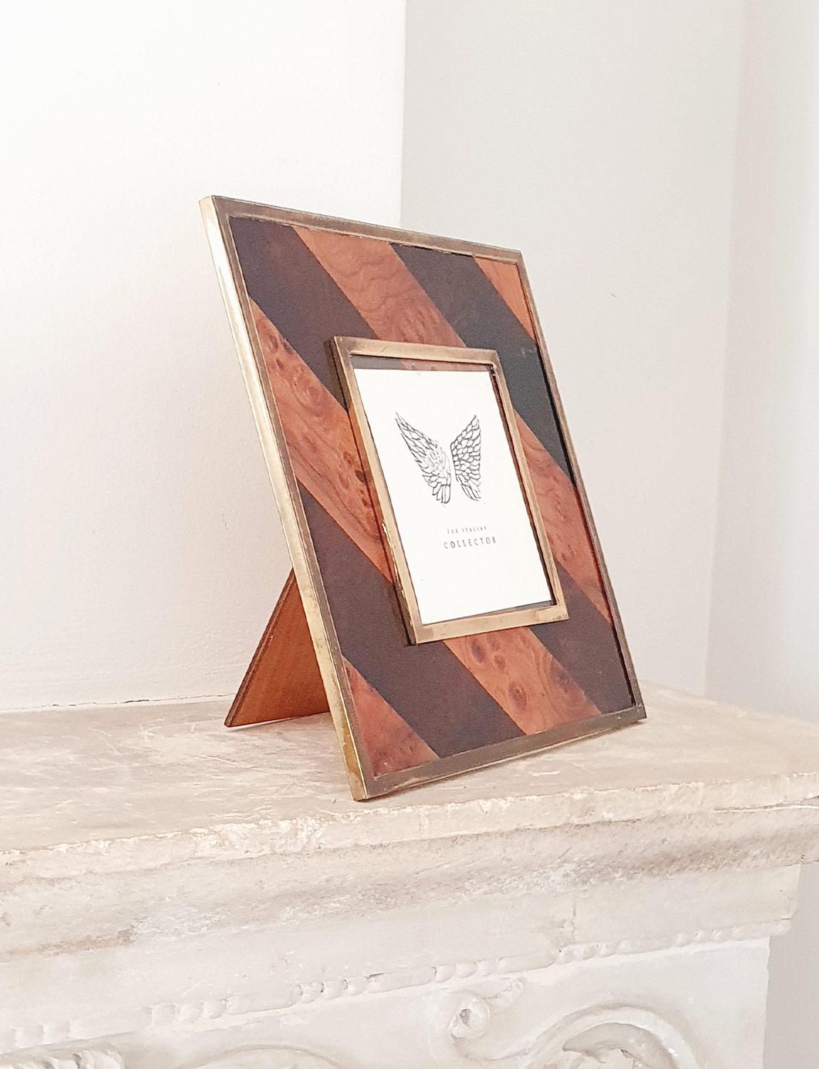 Mid-Century Modern 1970s Italian Wooden Picture Frame For Sale