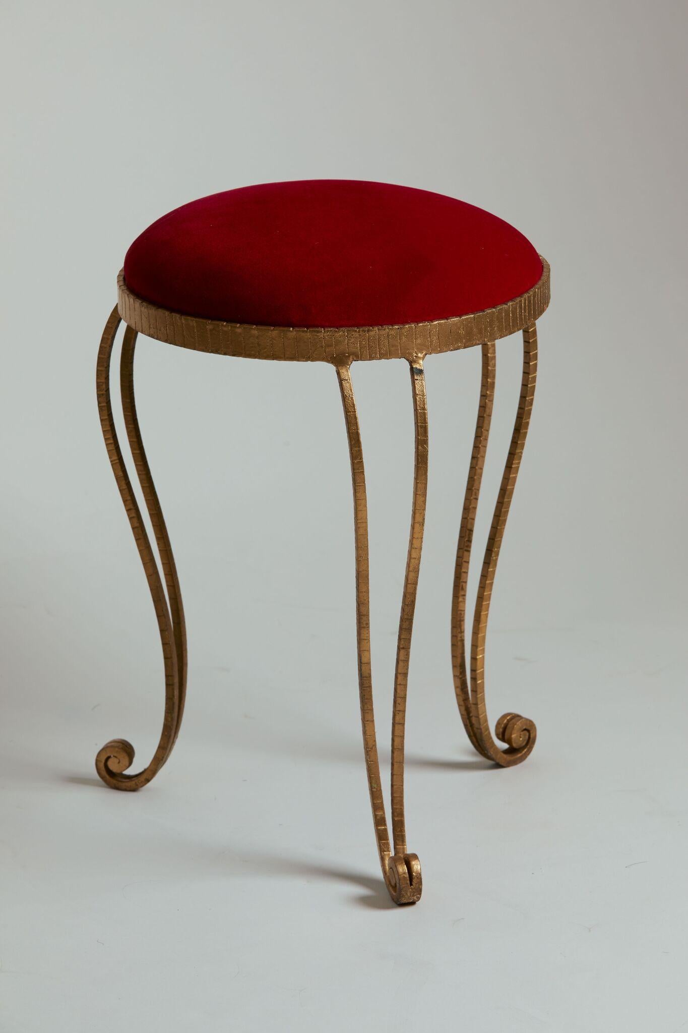 red vanity stool