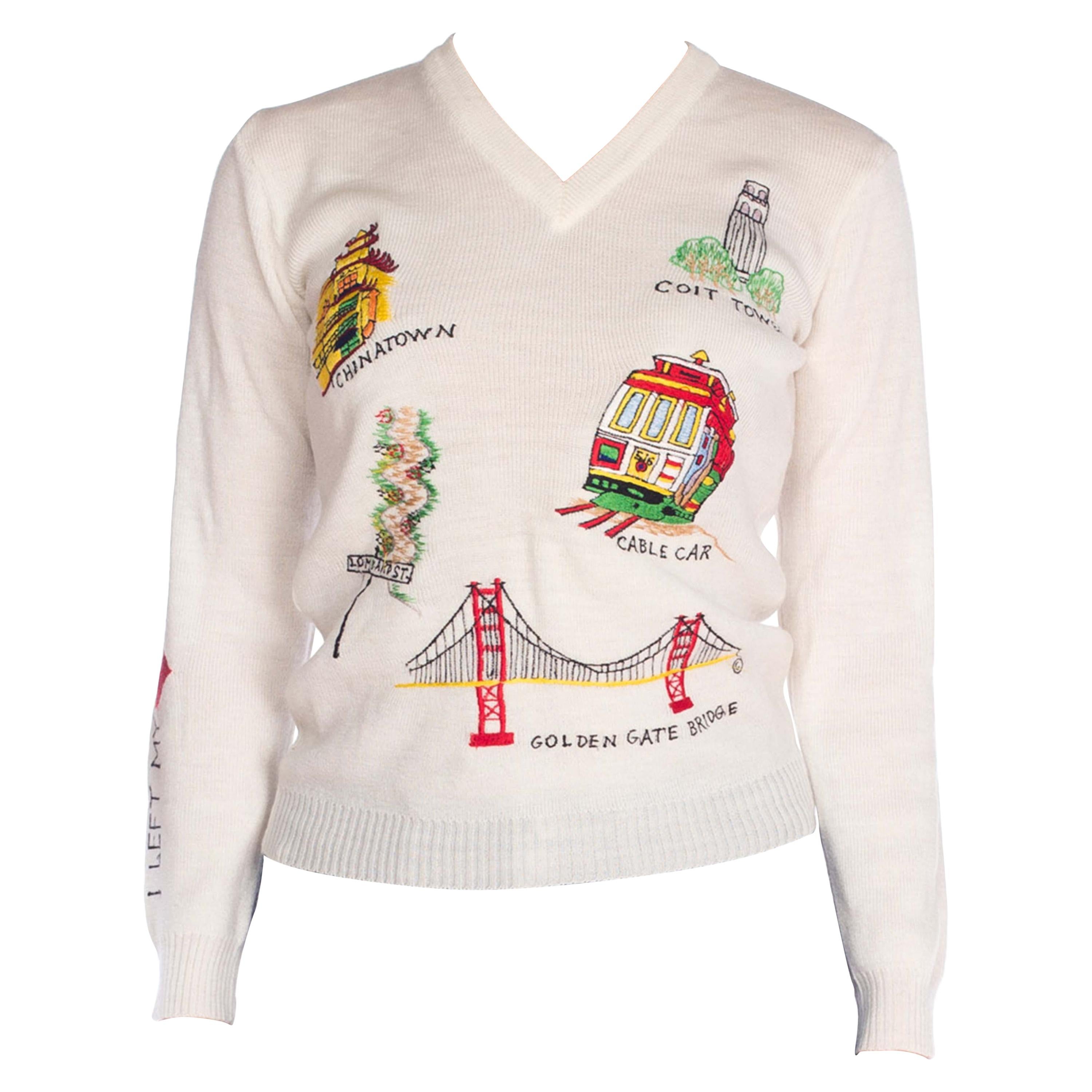 LOUIS VUITTON 100% wool LV floral motive stripe turtle neck knit sweater M  For Sale at 1stDibs
