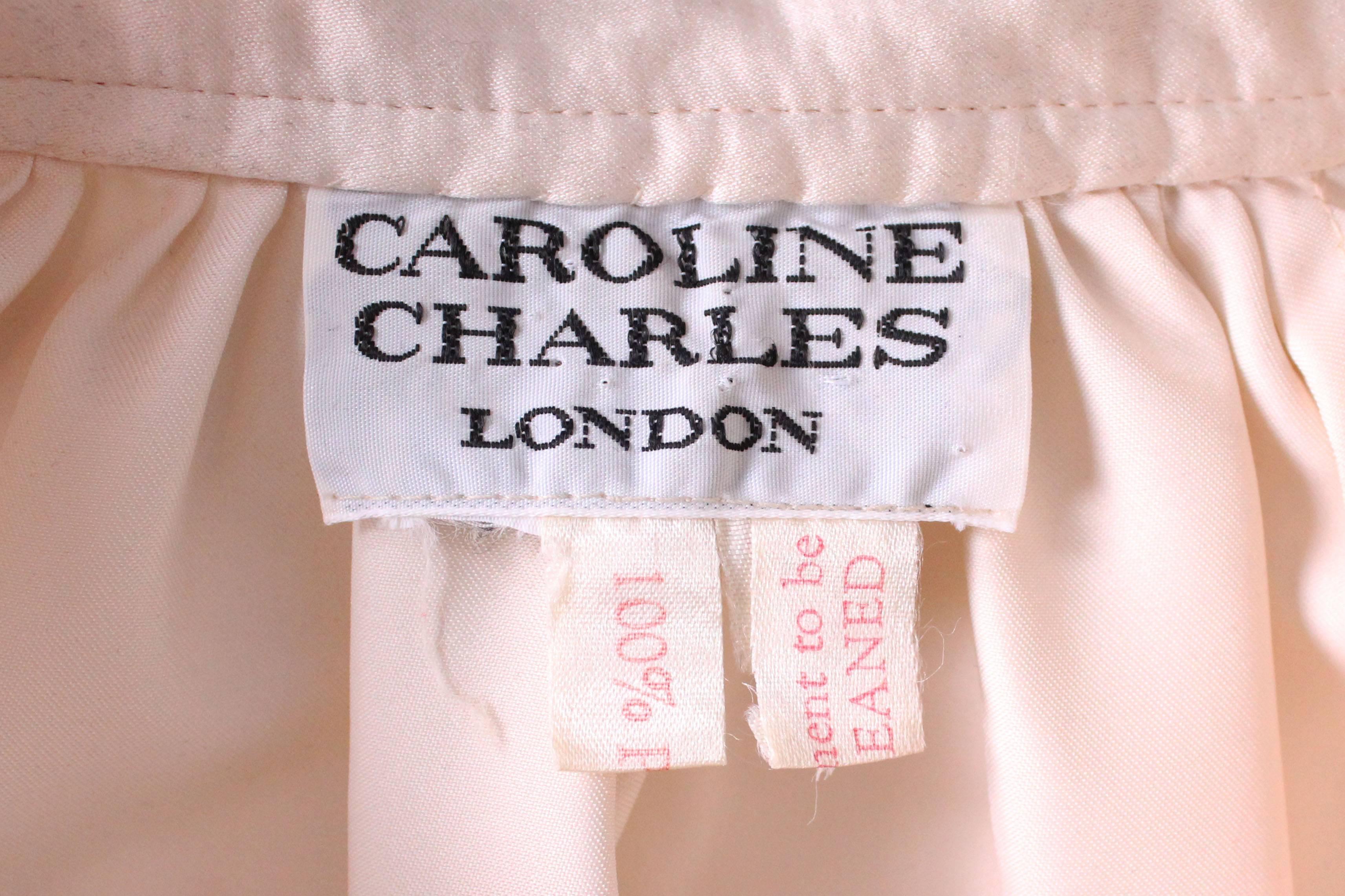 1970's Ivory Blouse by Caroline Charles For Sale 5