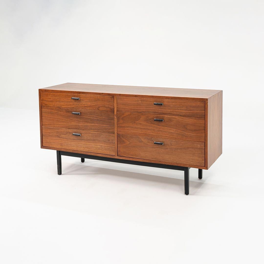 American 1970s Jack Cartwright for Founders Six Drawer Walnut Credenza / Dresser For Sale