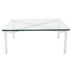 1970s Jack Freiden for Pace Collection Coffee Table in Polished Steel and Glass