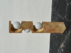 Lámpara de pie de los años 70 Jack Haywood for Modeline Laminate Burl Glass Globes