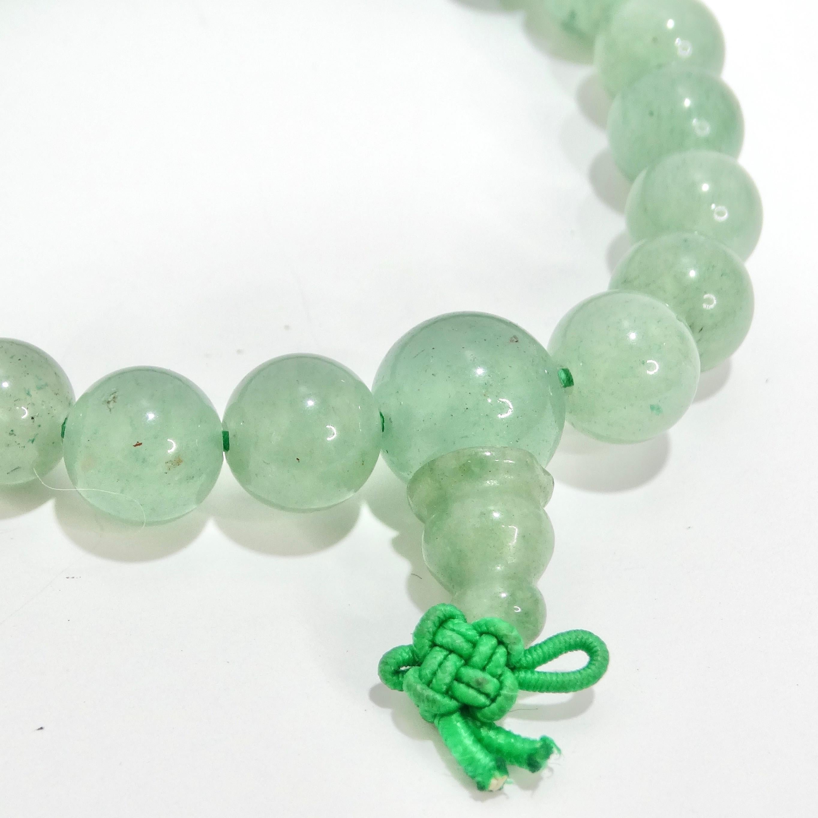 Taille pampille Bracelet perlé de jade des années 1970 en vente