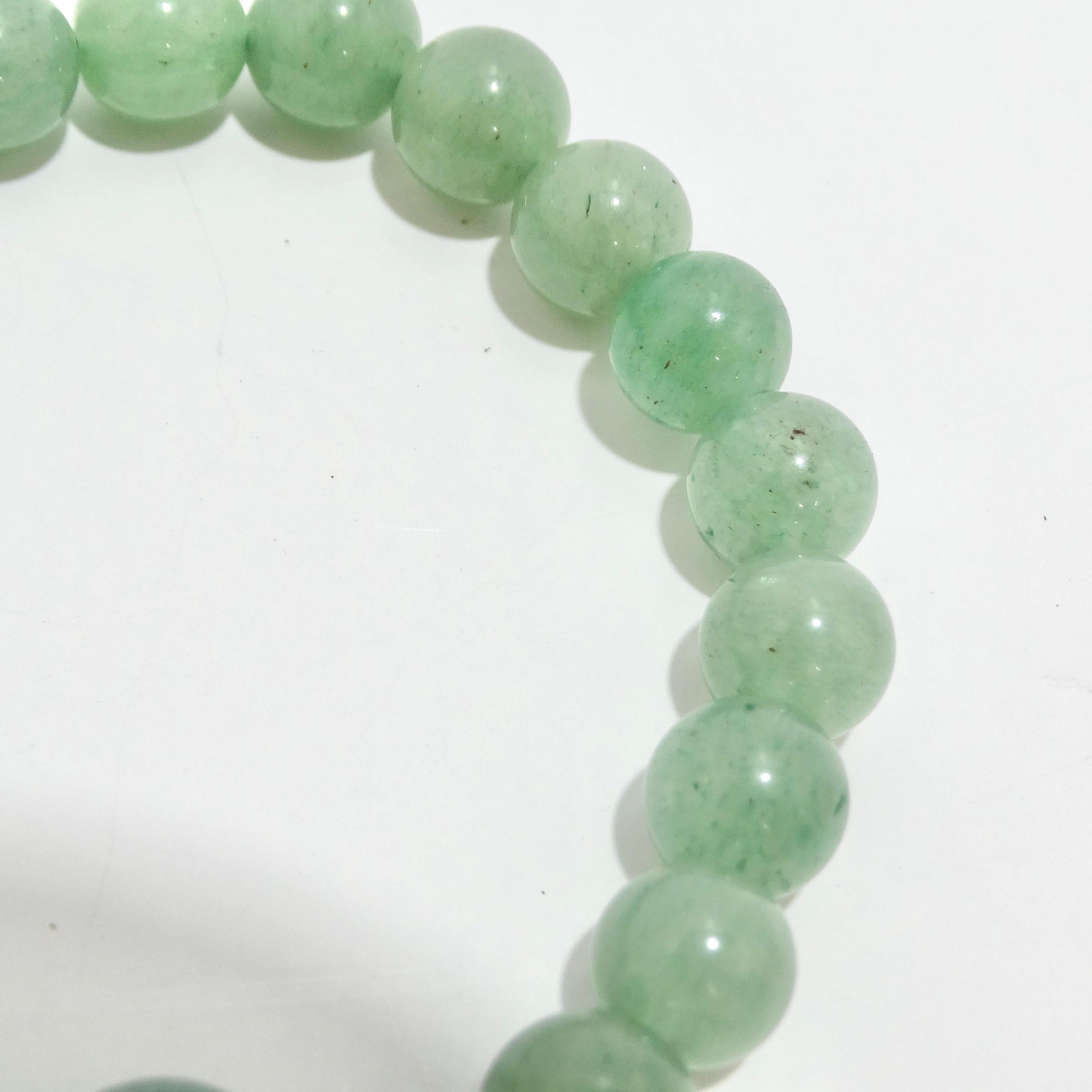 Bracelet perlé de jade des années 1970 Excellent état - En vente à Scottsdale, AZ